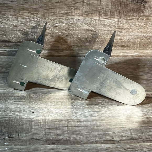 Metzke Pewter Nautical Sand Dollar Beach Design Bookends Maker Mark Vintage 1980 - Picture 15 of 16